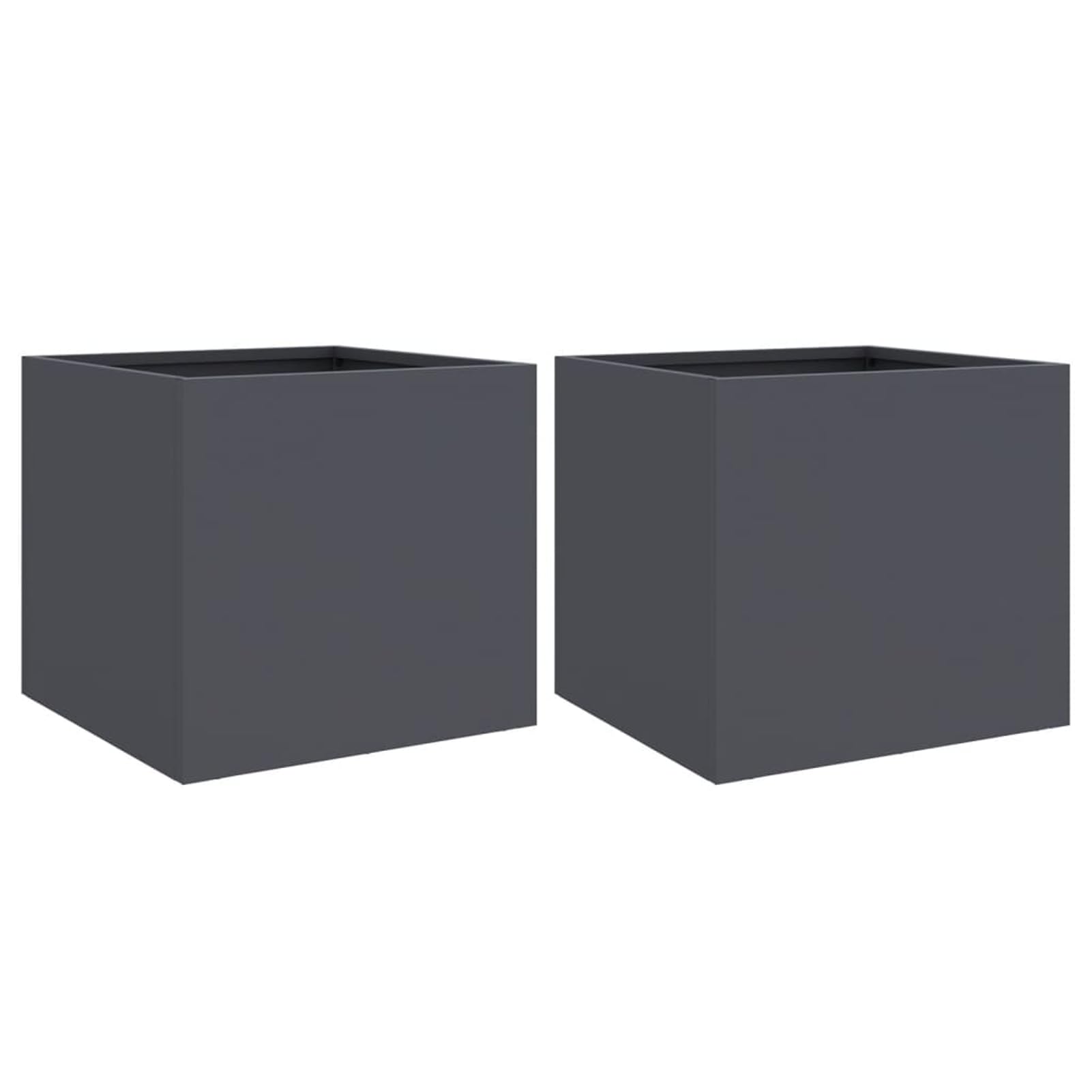 Gecheer Fioriere Rialzate, per Giardinaggio Fai da Te con Struttura in Acciaio Laminato a Freddo 32x30x29 cm Antracite, Ideali per Balcone Patio e Giardino