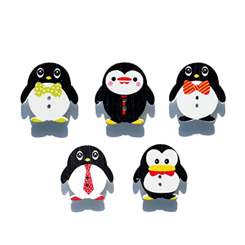 5pcs Needle Minder for Sewing,Magnetic Needle Keeper for Cross Stitch,Cute Penguin Cartoon Pin,Needle Holder for Embroidery,Needlework Storage Accessory, Gift for Cross Stitch Lover?2-Needle?