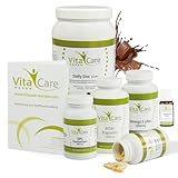 VitaCare 21-Tage Stoffwechsel-Kur mit Proteinshake Schoko + MSM Kapseln, Multivitamin Complex, Omega 3 plus, OPC Traubenkern & Stoffwechsel Globuli - Komplettpaket mit Anleitung