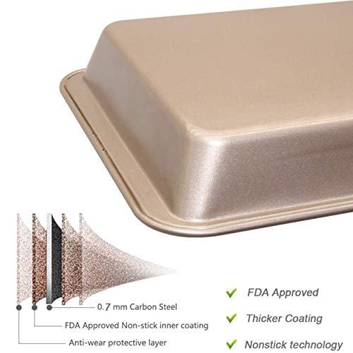 Non-Stick Brownie Baking Pan With Dividers, Brownie Pan, Brownie Cutter,Brownie Tray,18 Pre-Slice Brownie Baking Tray, Muffin And Cupcake Pan For Oven Baking, Brownie Bites - 12 X 8 X 2 Inches… #TOP2