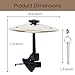 Cherishching Car Cymbal Air Vent Mount, Mini Drum Crash Cymbal Set with Mini Drum Stick,Crash Cymbal Drum for On-the-Road Rhythmic Entertainment Music Enthusiast Gift(Gold)