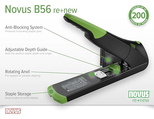 Grapadora Novus compacta con grapado preciso y base antideslizante 5