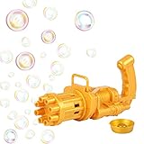 XJSGS Gatling Bubble Machine，2021 Cool Toys Gift Mini Bubble Machine，8 Hole - Automatic Bubble...