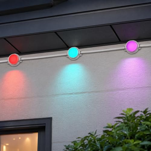 Luces exteriores inteligentes RGB 100FT impermeables miniatura 5