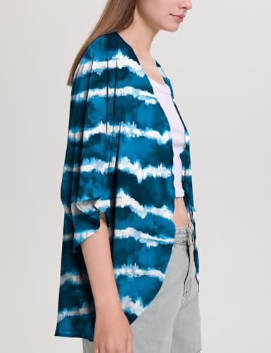 Image of Chunoy Women Short Sleeve Chiffon Kimono Beach Swimsuit Cover Up