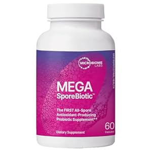 Microbiome Labs MegaSporeBiotic Probiotics for Digestive Health – Mens & Womens Probiotic Nutritional Supplements with Spore Based Bacillus Coagulans & Bacillus Subtilis for Gut Health (60 Capsules)