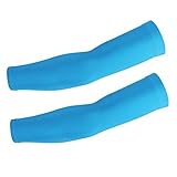 Arm Sleeves For Women Men Cycling Armwarmers Summer UV Sun Protection (1pair) Blue M