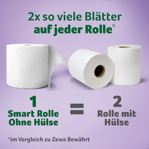 Zewa Smart Toilettenpapier Ohne Hülse, Großpackung Mit 36 Rollen (9 x 4 x 300 Blatt) – Ansicht 5