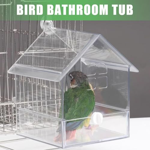 Bain d'oiseaux pour cage accessoire acrylique grand format L - 3