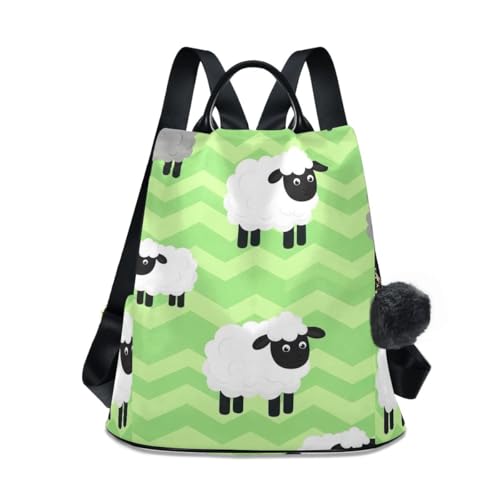 Sac à dos femme motif mouton confortable contre le mal de dos