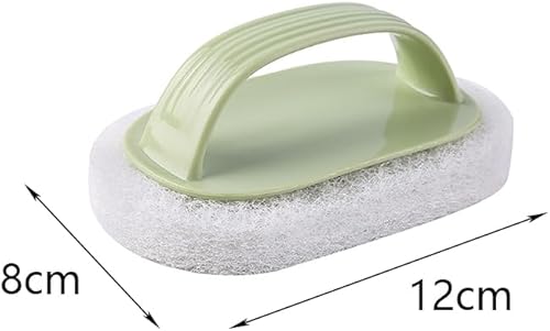 Miniatura 2 de Cepillo de limpieza de mango de rayas Esponja Limpiar azulejos Cocina Removedor de manchas Cepillo de esponja (verde)
