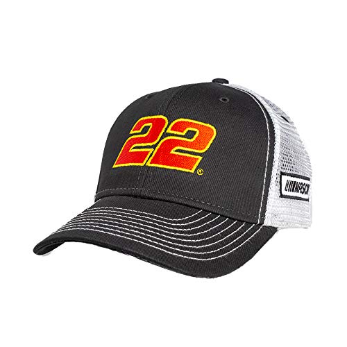 Ouray Sportswear NASCAR Unisex-Adult Soft Mesh Sideline Cap Joey Logano, Black/White, Adjustable