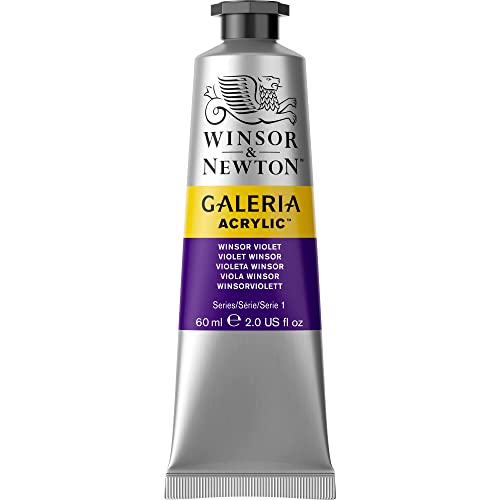 Image of Winsor & Newton Galeria Acrylic Colour - Tube of 60 ML - Winsor Violet (728) - Highly Pigmented Lightfast Artists' Acrylic Paints for Canvas, Wood, Fabric & Paper - More Colours Available