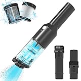 ⭐️【Zuverlässige Lithiumbatterie und Lange Akkulaufzeit】Der handstaubsauger akku beutellos verfügt über eine eingebaute 2200mAh lithiumbatterie, kann bis zu 15 minuten akkulaufzeit für die staubsaugerarbeiten bieten und benötigt jedes mal nur 4-5 stunden, um vollständig aufgeladen zu werden. ❤❤Bitte drücken Sie 2-3 sekunden, um den kleiner staubsauger zu starten.