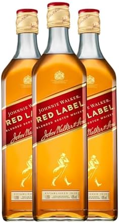 Whisky Blended Johnnie Walker Red Label Botella Misil 1 L (Caja d...
