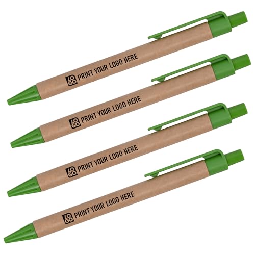 USMG Professional Recycled Pens Eco-Friendly Customizable Writing Tools for Branding and Everyday Use (Lime Green, QTY 100)