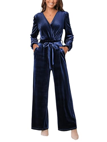 Combinaison longue pour femme en velours pour briller lors de vos soirées d'hiver