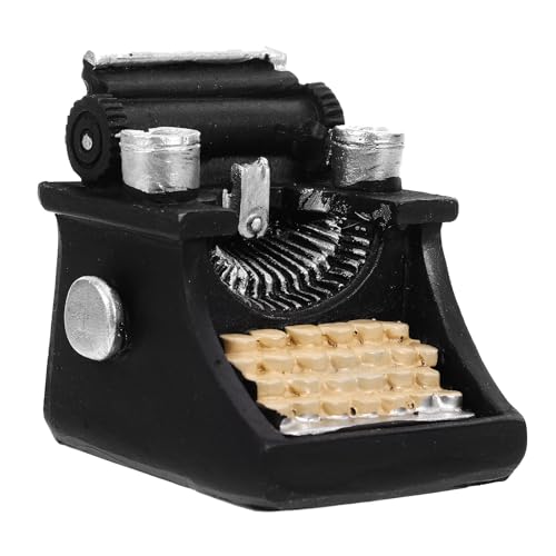 SOLUSTRE Figura de Máquina de Escribir Retro de Resina Negra, Adorno para Fotografía y Hogar con Textura Excelente y Fácil de Almacenar