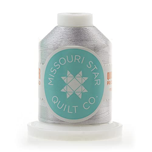 Missouri Star Quilt Cotton Sewing Thread - Double Mercerized 50Wt - Heavy Duty All Purpose Quilting 500 Yds Per Spool - Supplies Gray Assortment #TOP5