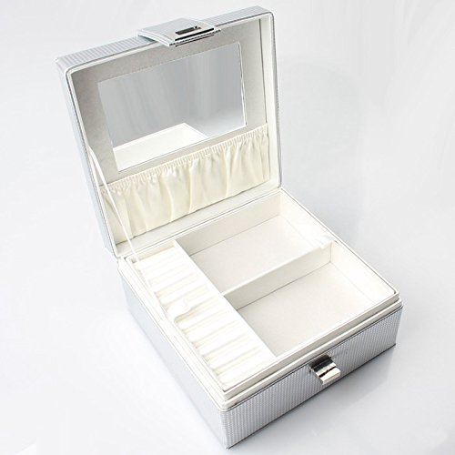 Preisvergleich Produktbild BAKAJI 17 x 17 x 8 cm Schmuckkasten, Gold / Silber