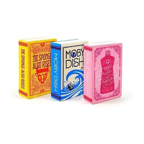 Genuine Fred Neat and Novel, Book Kitchen Sponges, Set of 3