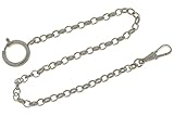 Made in Germany MTS Taschenuhrkette Erbskette oval 30 cm lang 4 mm dick hochwertig veredelt