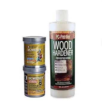 PC-Products PC-Woody Wood Repair Epoxy Paste and PC-Petrifier Wood Hardener Kit