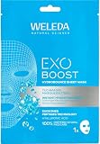 WELEDA Bio Exo Boost Hydrobounce Tuchmaske – Naturkosmetik Feuchtigkeit Gesichtsmaske mit Hyaluronsäure & EXOSOMES PEPTIDES TECHNOLOGY für Feuchtigkeitsboost & strahlenden Glow (vegan, 20ml)