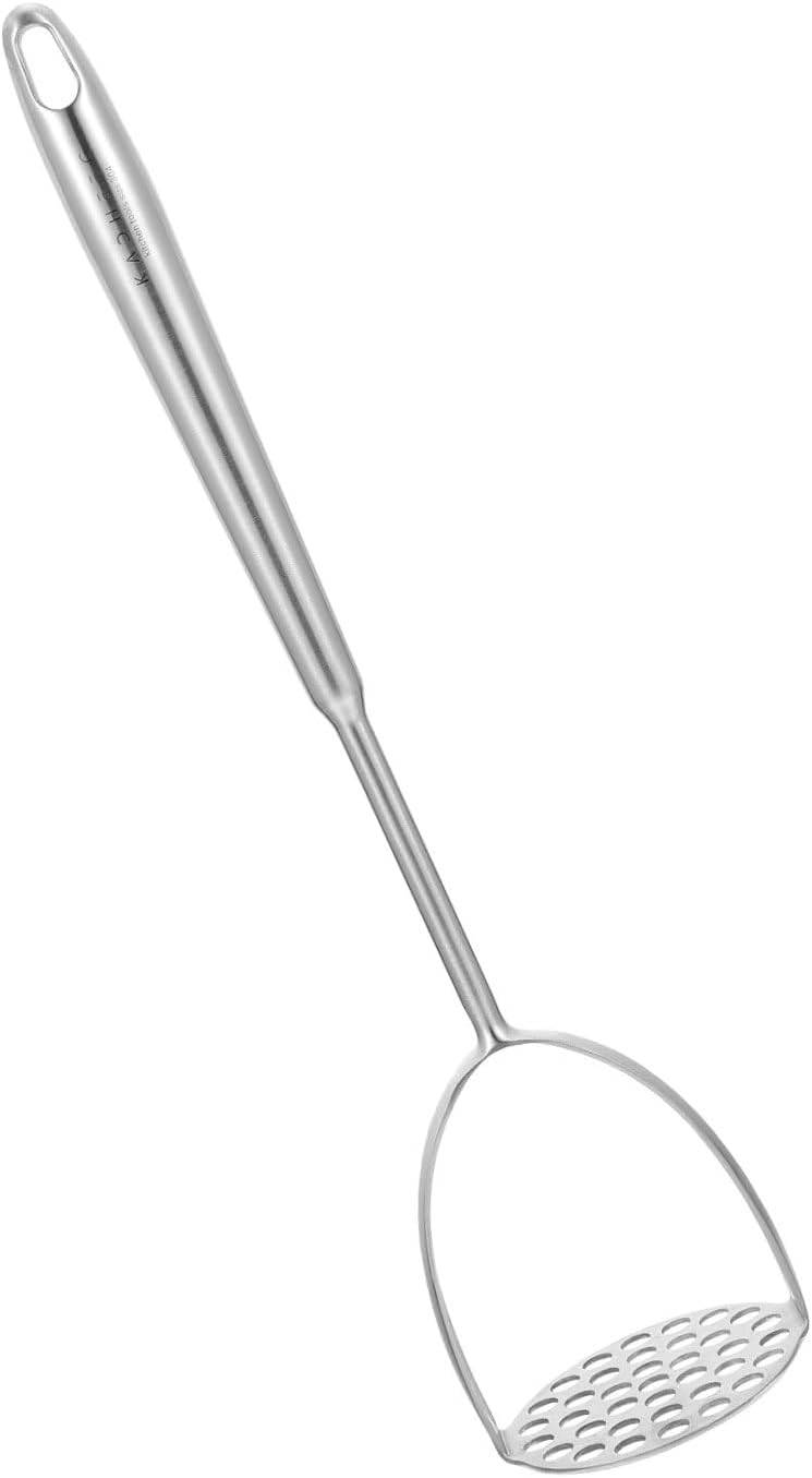 Multipurpose Potato Masher and Ricer Manual Stainless Steel Vegetable Crusher for Home Cooking Kitchen Tool Suitable for Potatoes, Pumpkin, and Beans