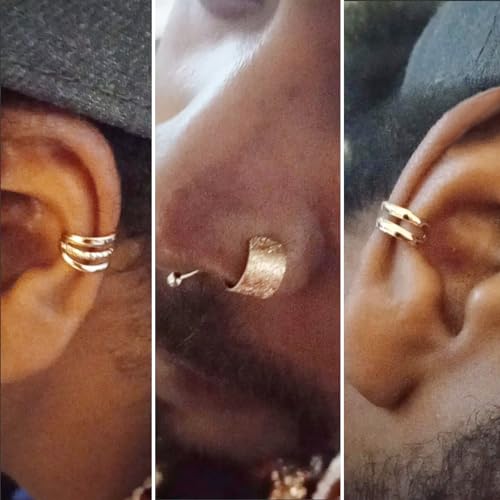Image of Ear Cuffs Non Piercing 14K Gold Plated Ear Cuff Earrings for Women Trendy Clip on Cartilage Earring Stacks Non Pierced Adjustable Fake Earrings Set Jewelry Christmas Gift 2026 Stocking Stuffers
