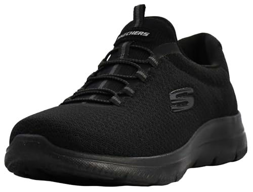 Skechers - Skechers Femme Summits Top Player Cross-trainer-shoes, Black Mesh White Trim, 38.5 EU - -25%