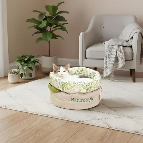 Cama para gatos con aislamiento térmico invernal y diseño semi-cerrado confort 3