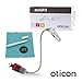 Wire for Oticon Hearing Aids, Genuine OEM MiniFit Speakers&Receivers Unit - Type 85, Size 3, Side Right(Red) - Compatible with Oticon, Bernafon, Sonic, and Philips Hearing Aid Supplies -1 PCS