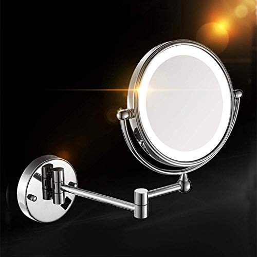 Miroir grossissement 5X pour salle de bain extensible et rétractable - 5