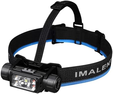 IMALENT HT70 Headlamp Flashlight, 3500 Lumen Led Rechargeable Head Lamp, Super Bright Headlight with White Red Warm Light for Camping, Outdoor, Running and Hiking (HT70)