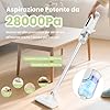 Suirviz U5PRO Aspirapolvere Senza Fili, 28,000Pa Potente Aspirazione, 35Min di Autonomia, Scopa Elettrica Ultra Leggera con Filtro HEPA, Testa Rotante, per Peli di Animali, Pavimenti Duri, Casa e Auto