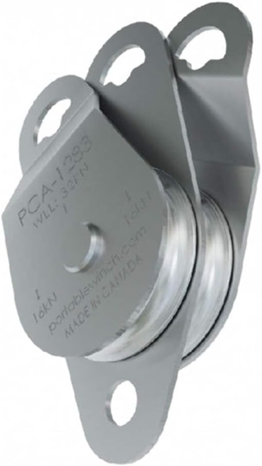 Portable Winch 3" Snatch Block for 3/8 inch Rope - Double sheeve image 2