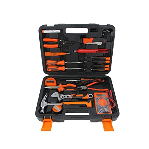 Caja de herramientas de plástico 21 HERRAMIENTAS DE MANO HOMBRE TELECOMUNICACIONES KIT DE REPARACIÓN DE TELECCIÓN Caja de herramientas Conjunto de kit de hardware eléctrico con caja de almacenamiento