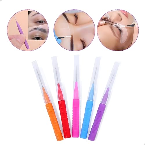 Kit 10 Escovinhas para Brow Lamination Lash Lifting Micropigmentação (Preto)