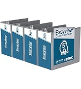A link to the listing for a pack of 6 Junior EasyView 1-inch 3-ring white binders.