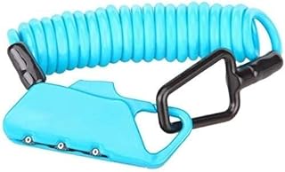 ZECHAO Portable Helmet Lock,Luggage Bicycle Lock Password Electric Car Cable Lock Bicycle Mountain Bike Lock Cable Lock Combination Lock Cycling Locks (Color : Blue, Size : 4 * 1200mm)
