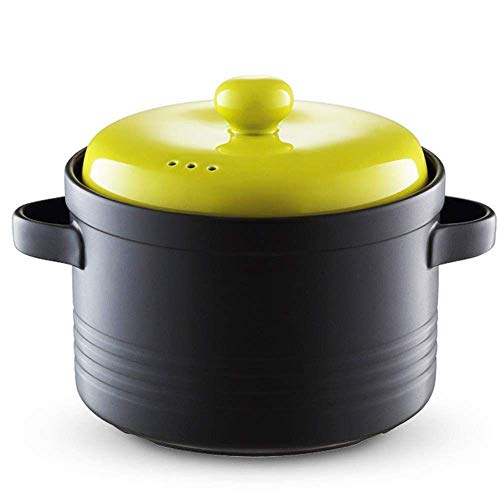 Ton Auflauf Eintopf Topf Keramik AuflaufSicher und gesund Langlebig Leicht zu reinigen Kapazität 5L_ Grün