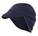 Home Prefer Unisex Winter Skull Cap Outdoor Windproof Polar Fleece Earflap Hat with Visor Navy Blue