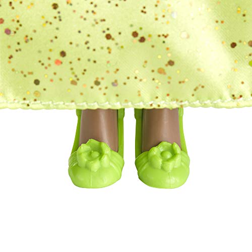 Disney Prinzessin Schimmerglanz Tiana Modepuppe mit glitzerndem Rock, Krone und Schuhen – Bild 6