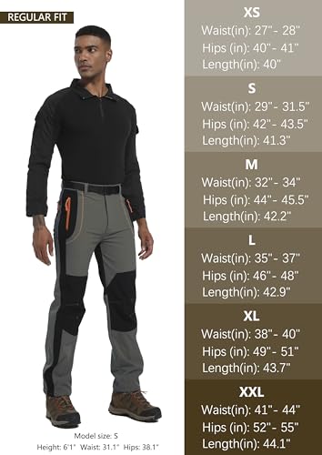 LINLANG EN Calça masculina de esqui de neve impermeável forrada com lã softshell quente ao ar livre