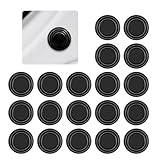 fasebeek 20 PCS Car Door Shock-Absorbing Gasket, 1.18" Silicone Soundproof Buffer Protector, Door Side Sound-Absorbing Anti-Collision Pad, Universal for Most Car Exterior Accessories (Black)