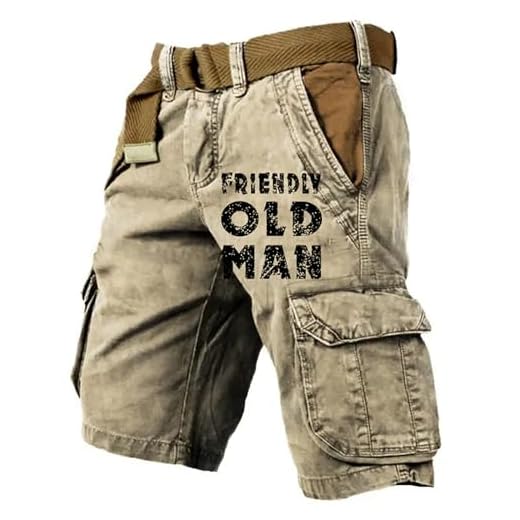 Short Cargo Militaire Homme, Short de Travail Homme Taille Élastique - Pas Cher - Plusieurs Poches - Séchage Rapide Casual Short Mode et Polyvalent pour Fitness, Plage, Trekking Activités Diverses