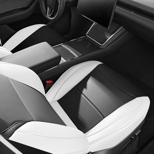 MeeKooMay Leather Seat Covers for Tesla Model Y Juniper 2025 2026 Full Set by MeeKooMay - Used condition - Image 5