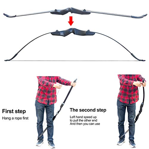 D&Q 52''Takedown Bow And Arrow 30 Lbs Archery Bow And Arrow For Adults Beginners Recurve Bows Archery Set Hunting Targeting Practice - Right Hand #TOP6