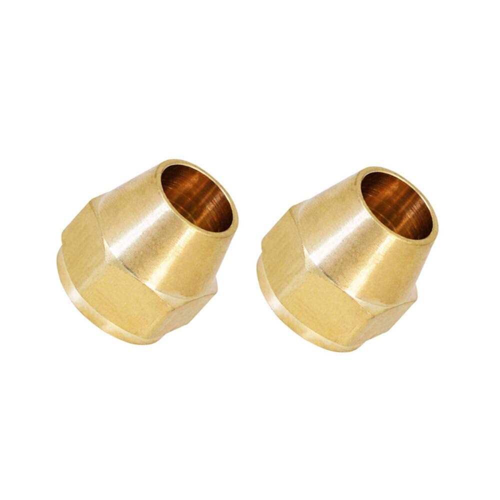 The Brass 1/4 OD Short 45 Degree Flare Nut, Brass Flare Tube Fitting